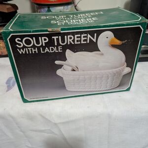 Duck Soup Tureen with Ladle